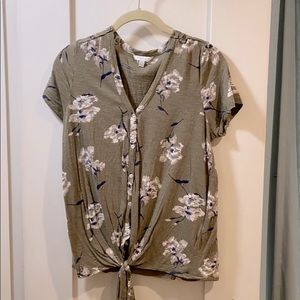 Lucky green button blouse